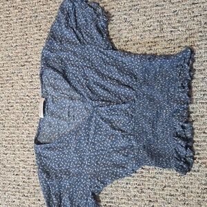 Women's Blue Patterned Top